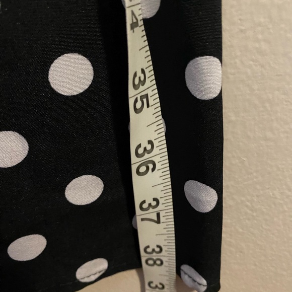 Black Polka Dot Off-Shoulder summer maxi Dress  side slits  XL New without tags - Picture 10 of 10